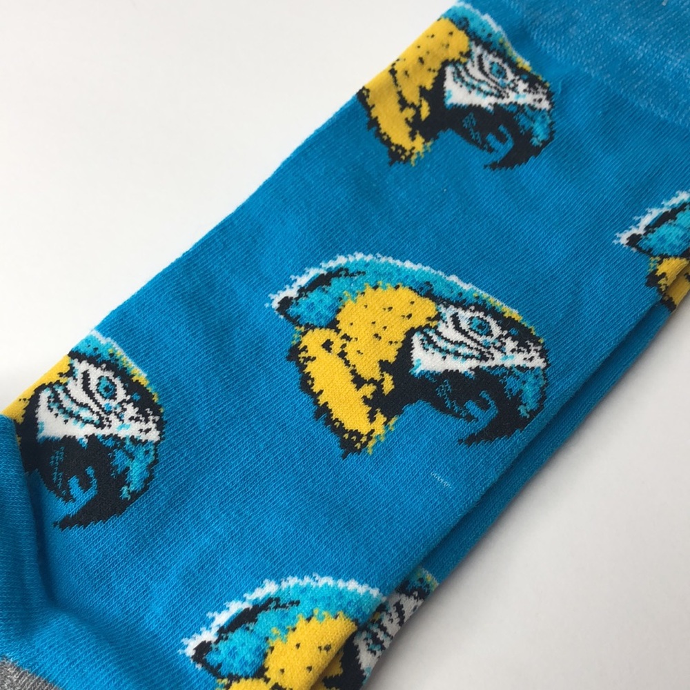 Macaw Parrot Bird Socks Novelty Men’s Crew Sz 10-13 NWT - Picture 3 of 8